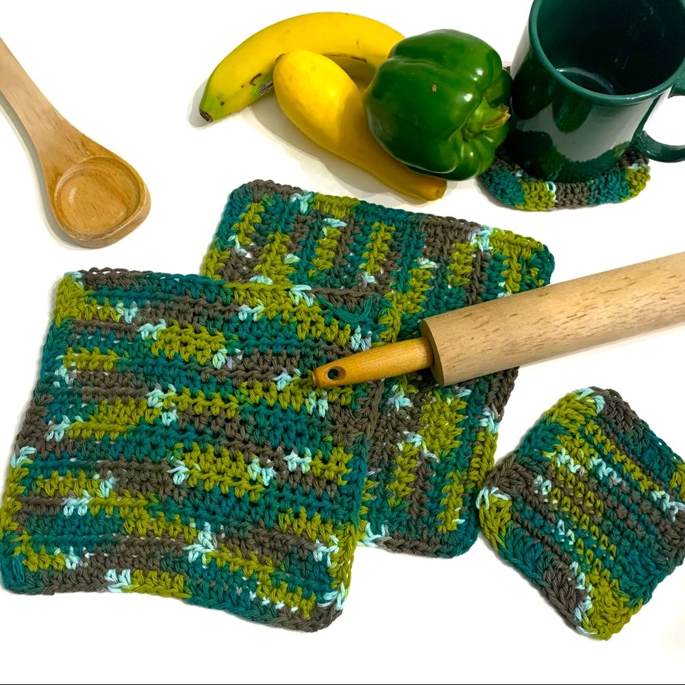 Full set Handmade crochet towels